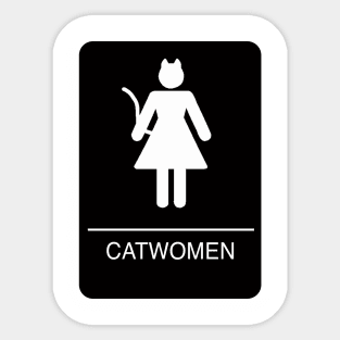 Catwomen Restroom Sticker